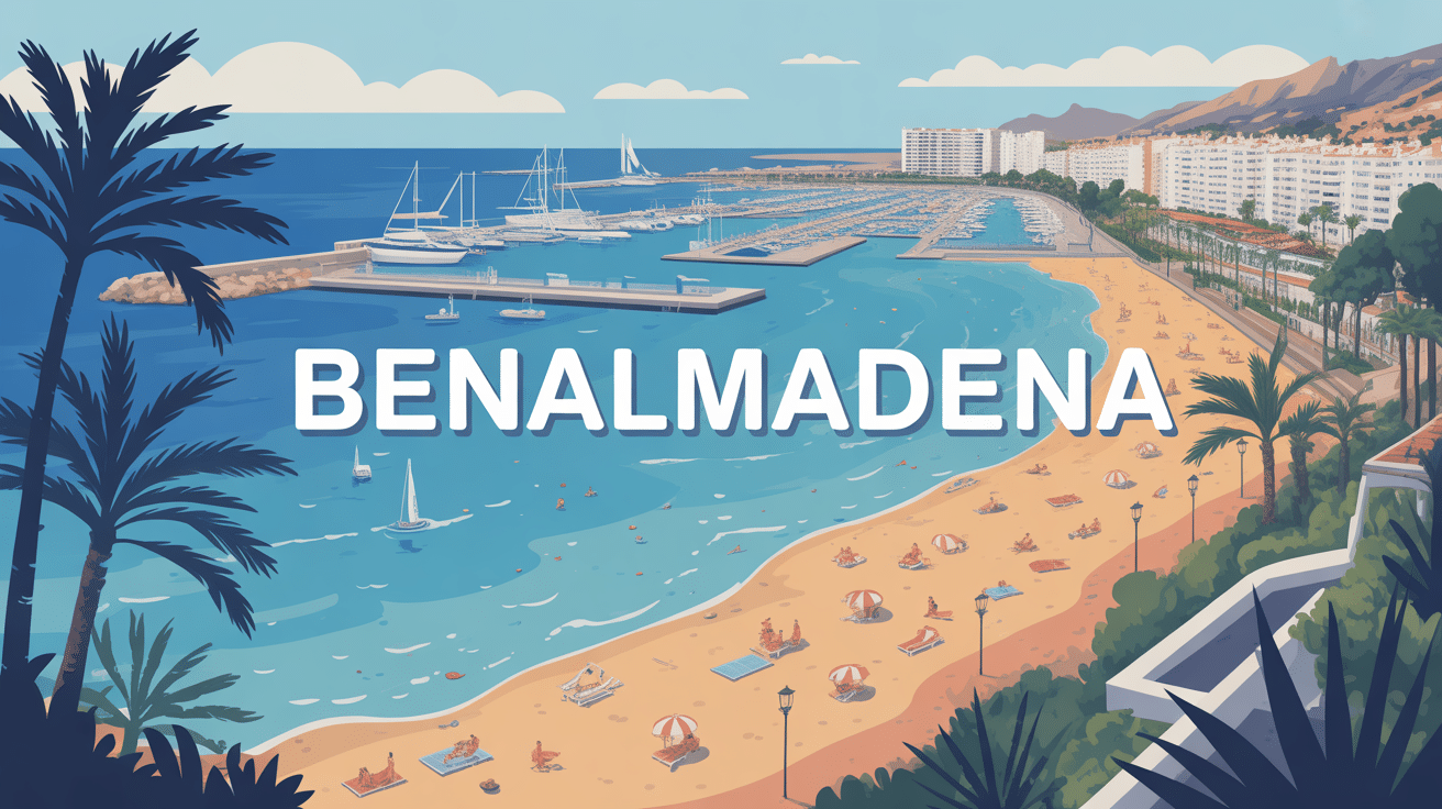 Vue panoramique Benalmádena station balnéaire Costa del Sol
