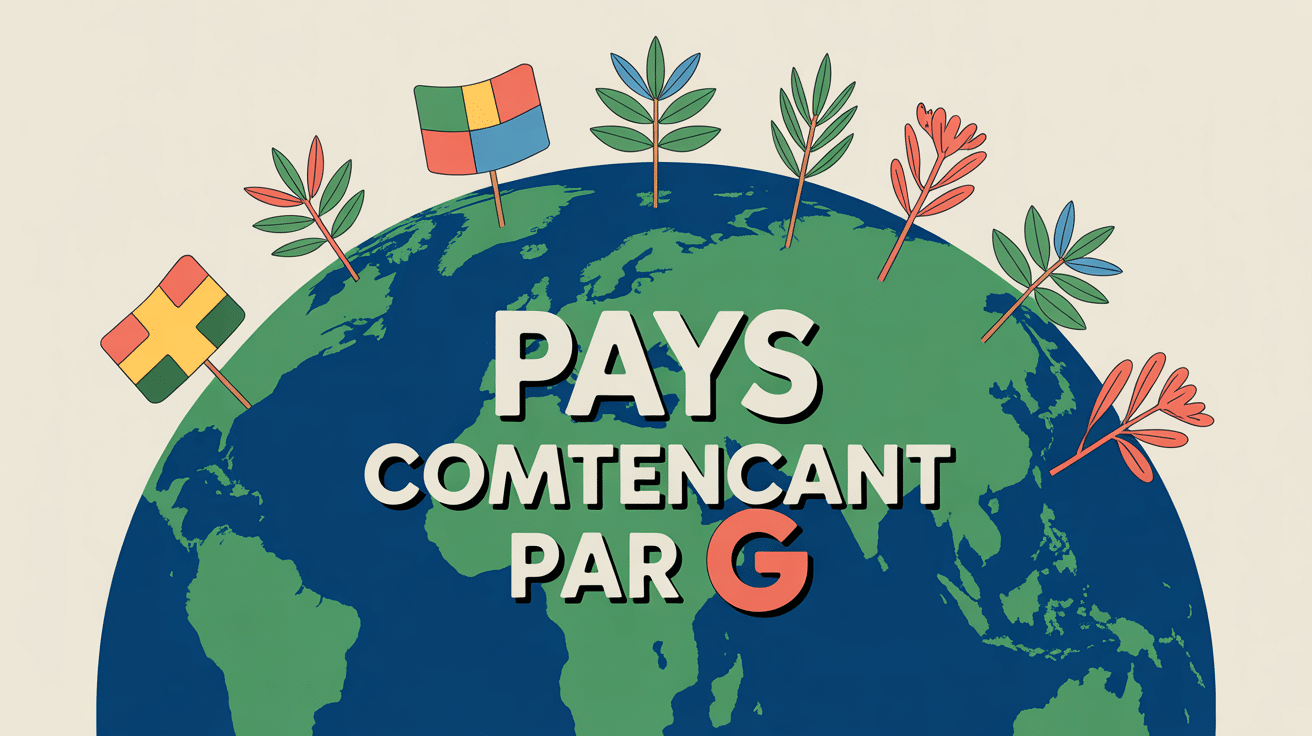 Illustration globe pays par g neuf drapeaux