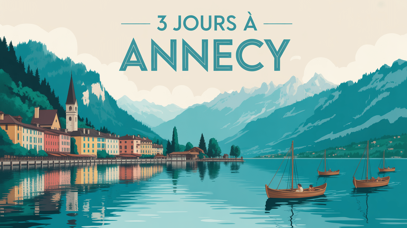 Que faire à Annecy en 3 jours illustration lac et vieille ville