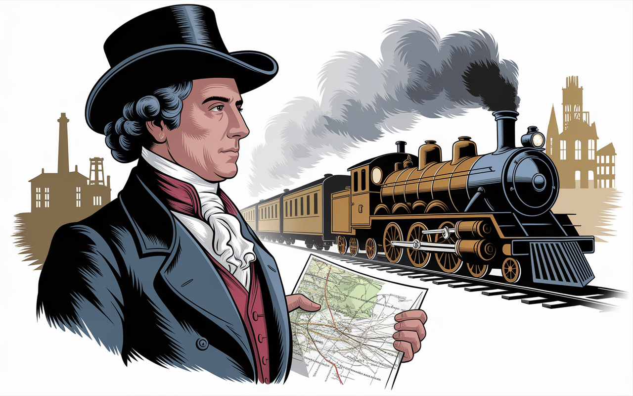 thomas cook portrait homme train 19e siecle