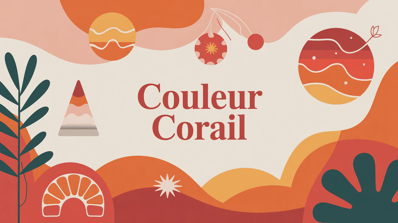 illustration couleur du corail et ses nuances design déco mode