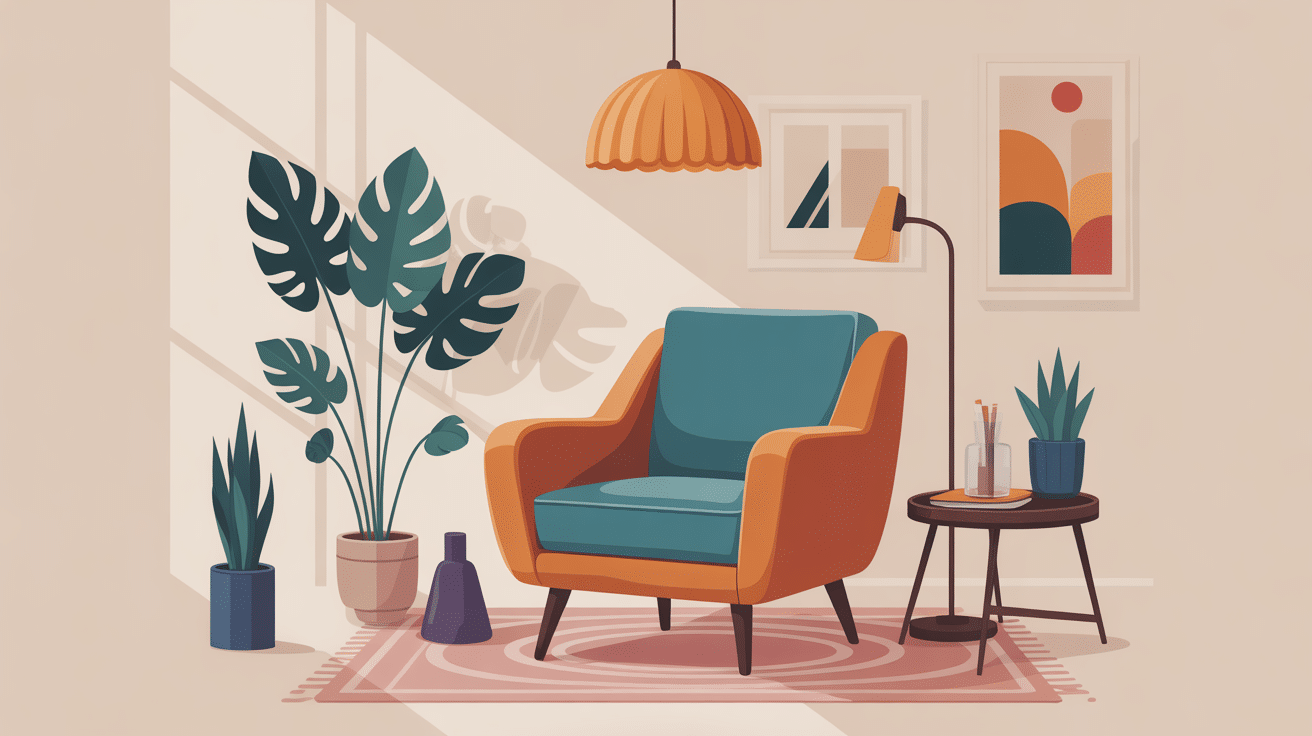 fauteuil décoré avec housse de fauteuil extensible