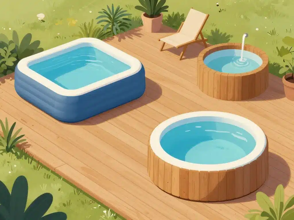 Illustration types piscine sur terrasse bois et options d’intégration