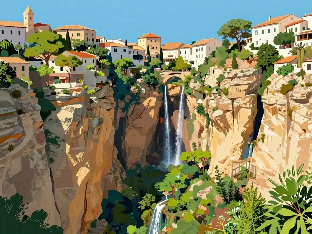 Cascades et villages gorges du loup