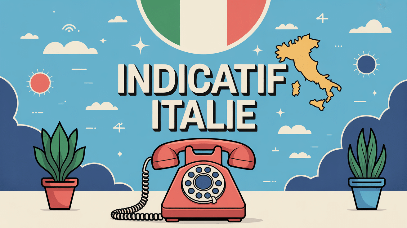 illustration moderne indicatif italie communication téléphonique