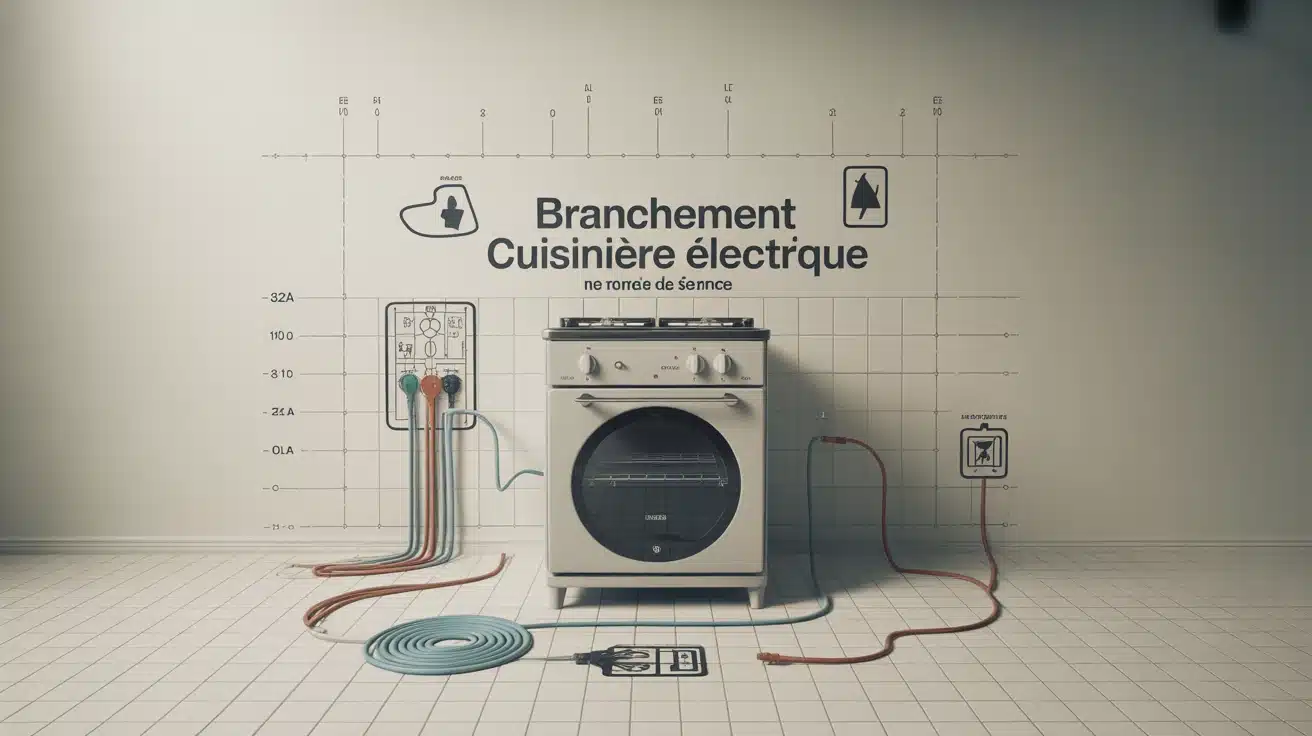 Branchement cuisinière électrique avec ligne 32A en sécurité