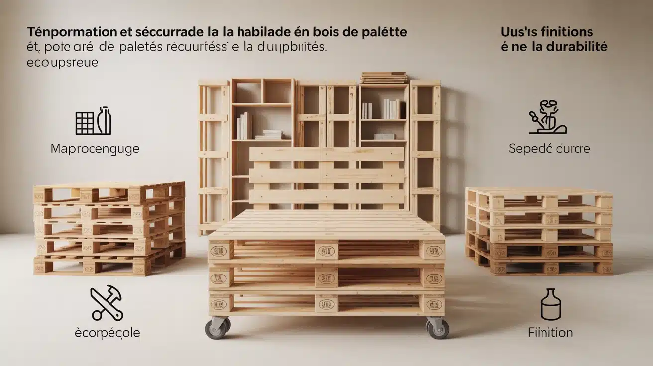 Meuble en bois de palette, fabrication sécurisée et finitions