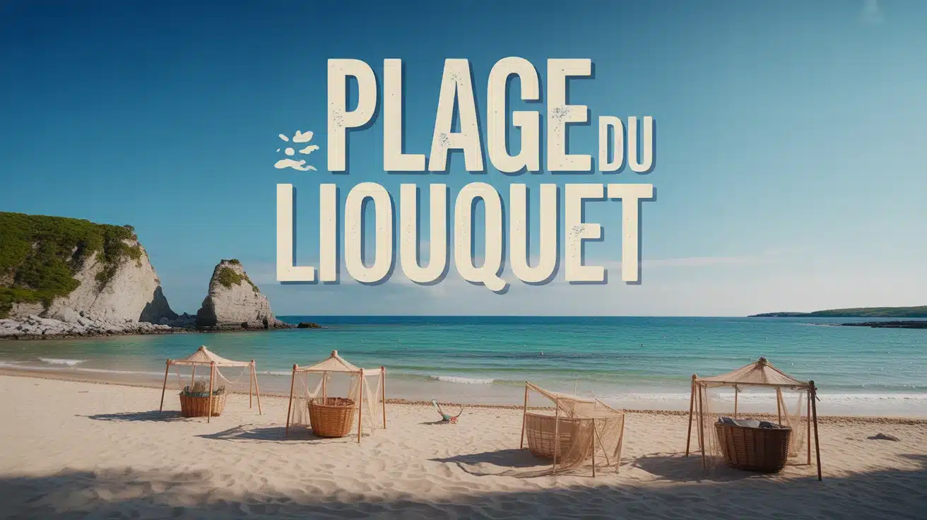 Plage du Liouquet crique avec falaises ocres et eau turquoise