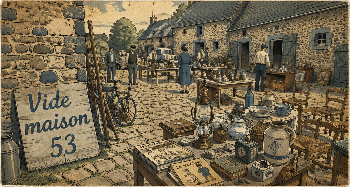 vide maison 53 Mayenne années 1950