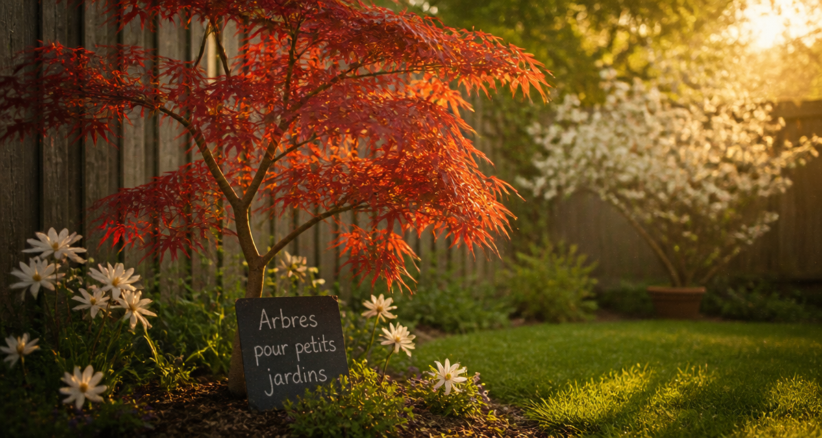 arbres pour petit jardin érable et cornouiller