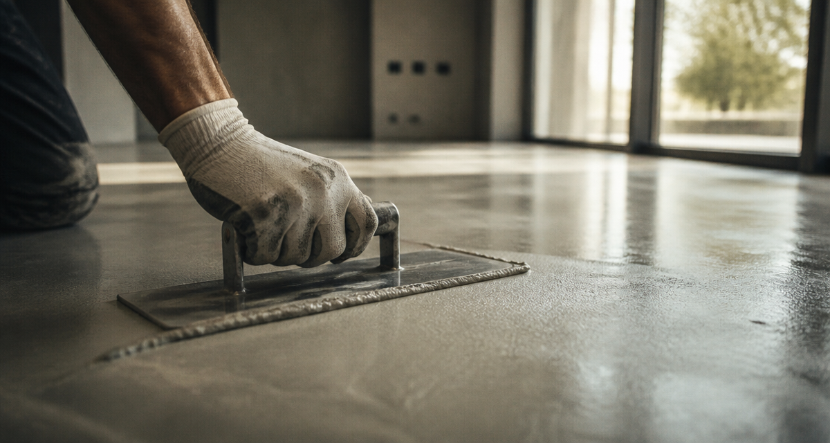 comment faire un beton cire sur sol interieur