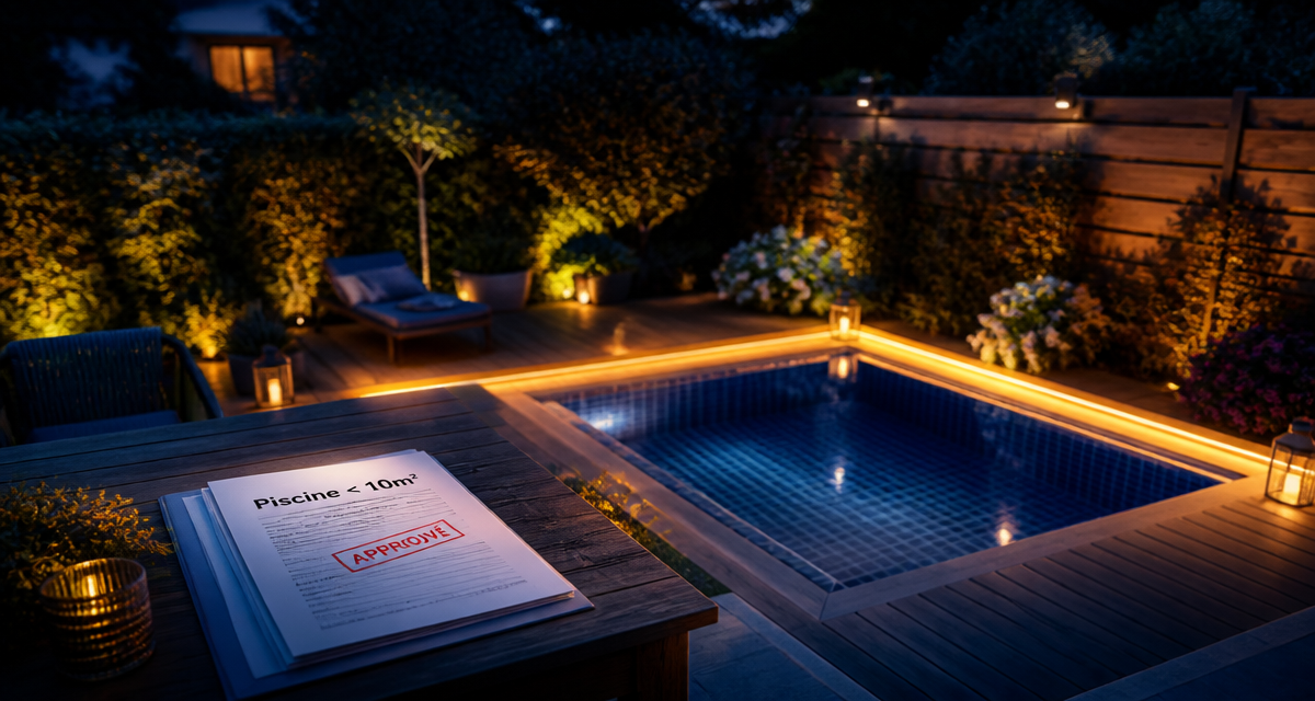 piscine moins de 10m2 réglementation dossier administratif terrasse