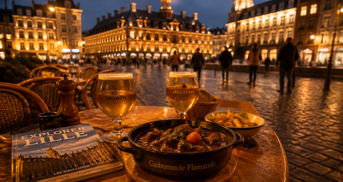 Que faire à Lille terrasse café Grand’Place ambiance soirée