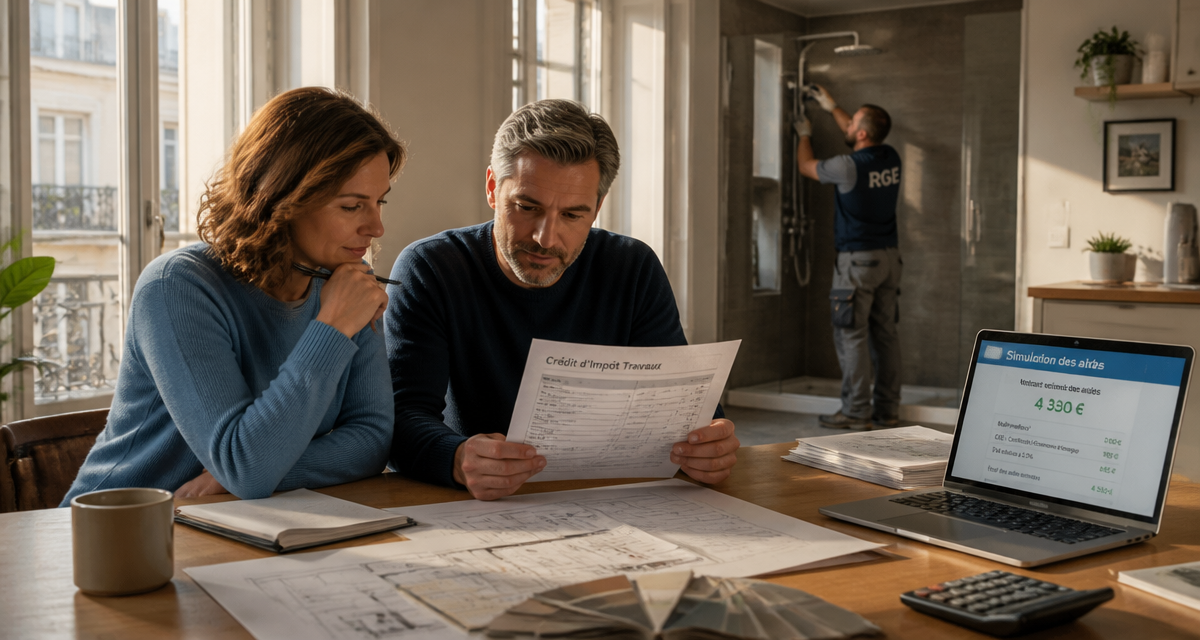 travaux maison impots couple artisan facture