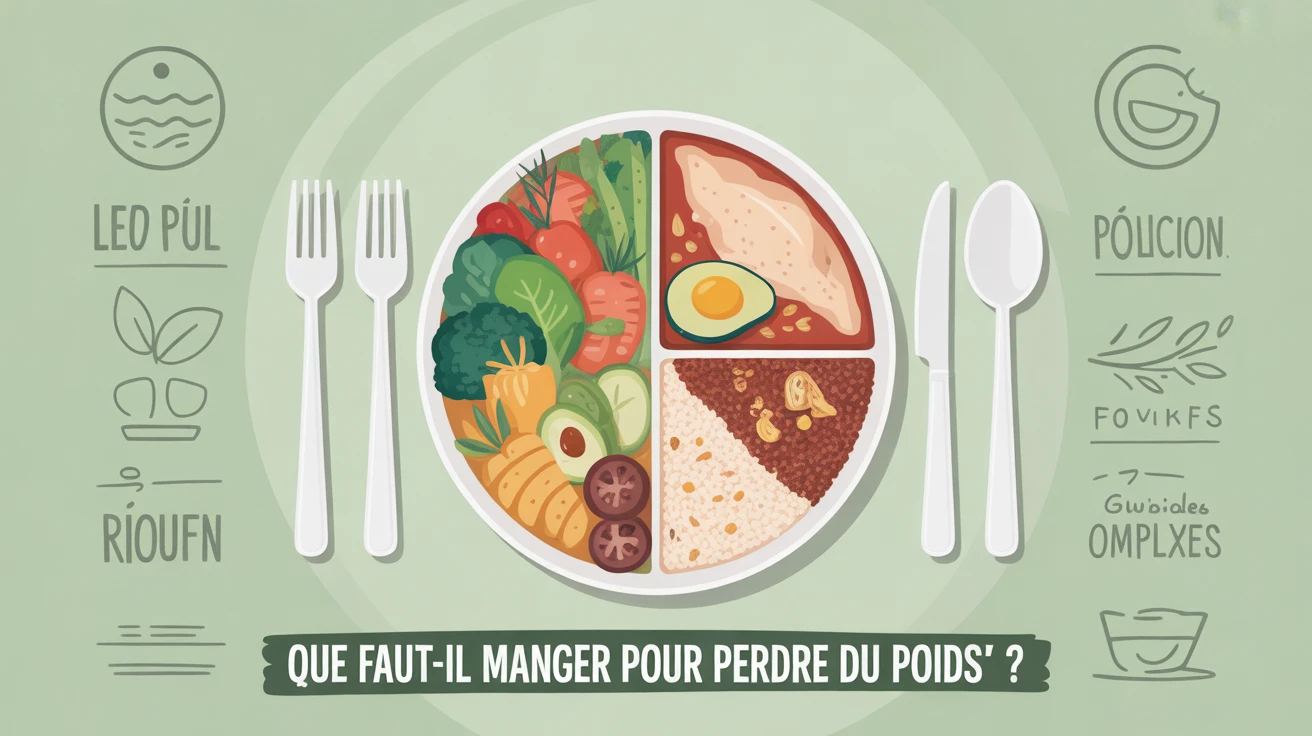 Que faut il manger pour perdre du poids assiette légumes protéines glucides