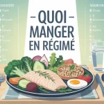 quoi manger en regime assiette saine vue du dessus