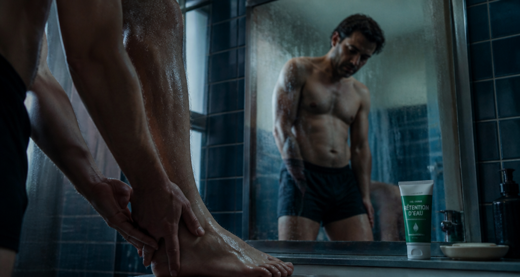 exces d eau dans le corps homme jambes gonflees