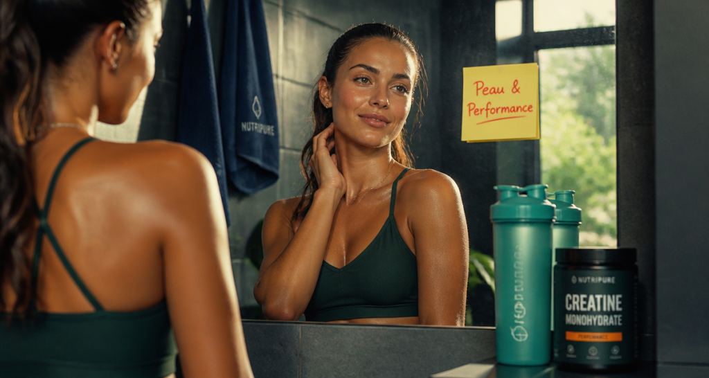 creatine effet sur la peau femme miroir