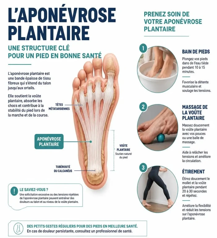 Infographie sur les remèdes naturels pour soulager une tendinite sous le pied