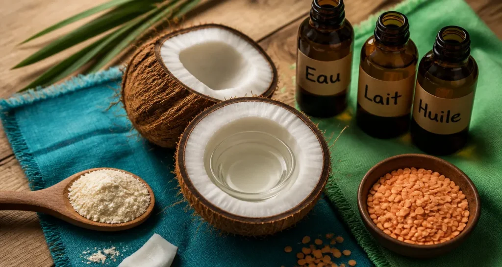 Les bienfaits de la noix coco : 31 % d’acides gras protecteurs, eau et lait de coco