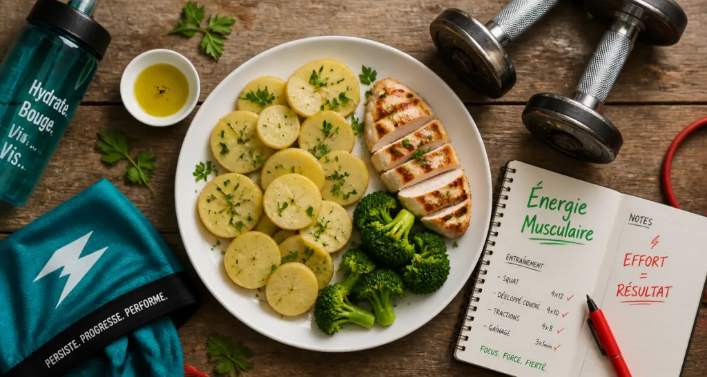 pomme de terre musculation assiette poulet brocoli