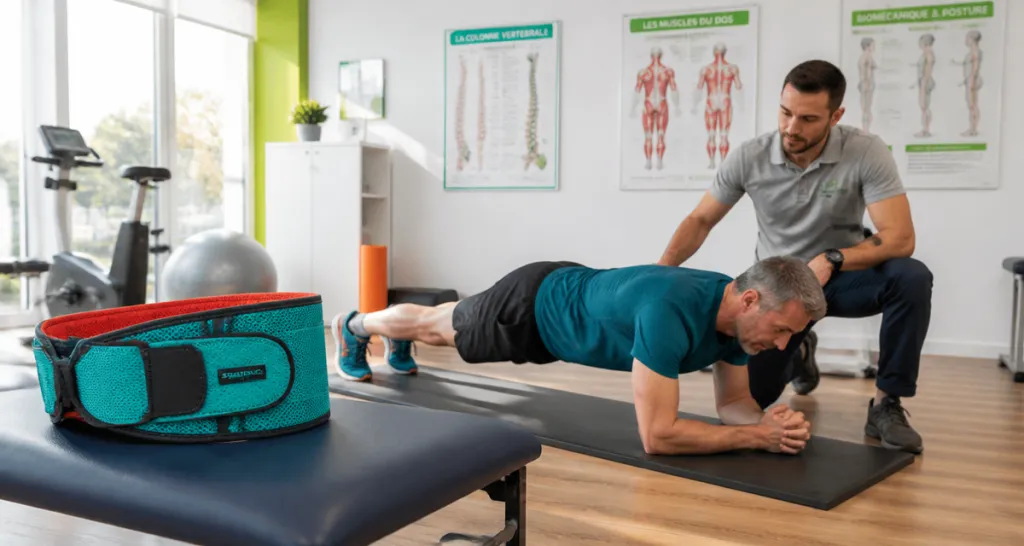 traitement discopathie exercice gainage kinésithérapeute