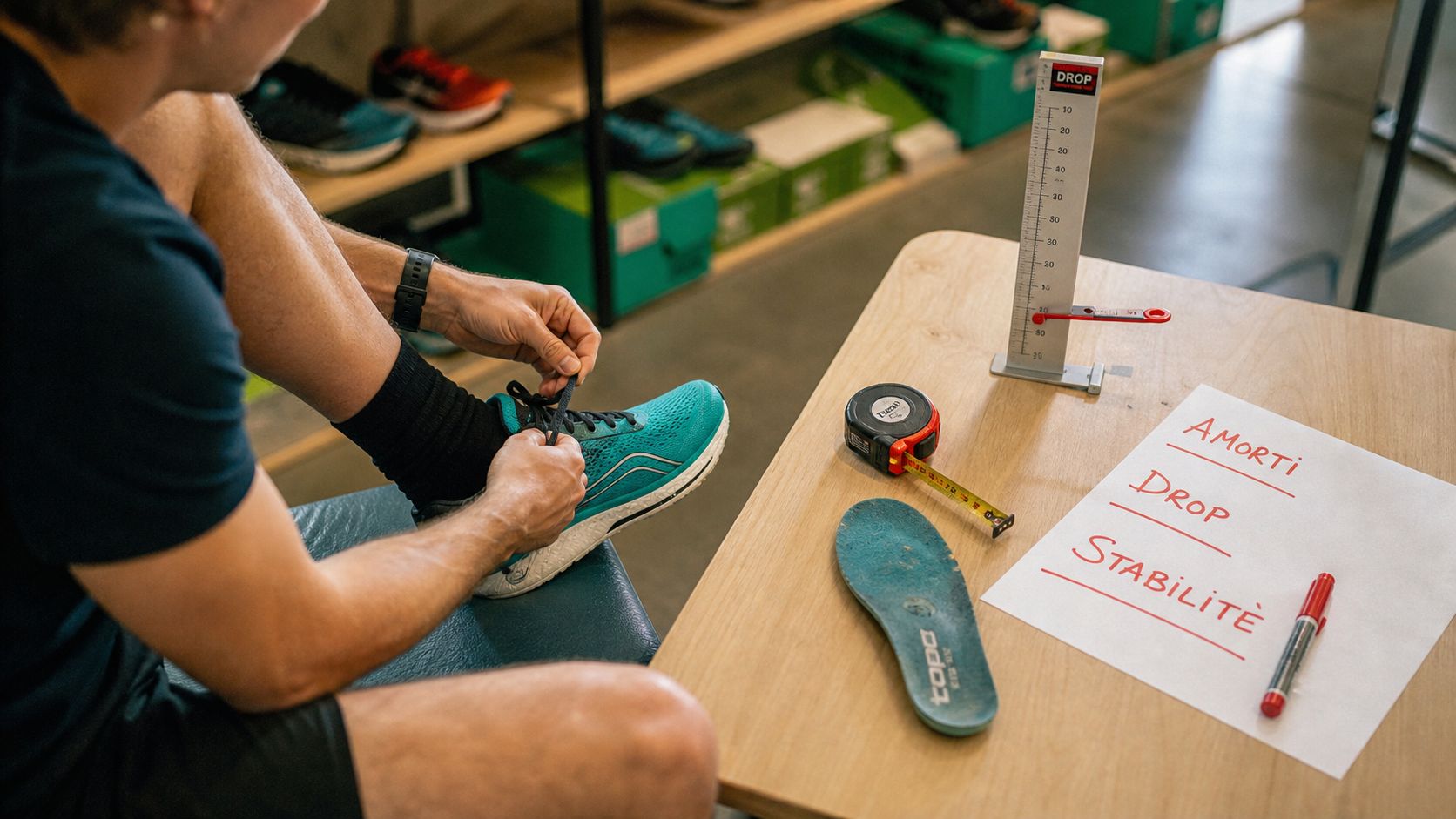 Meilleure chaussure running : test drop en magasin