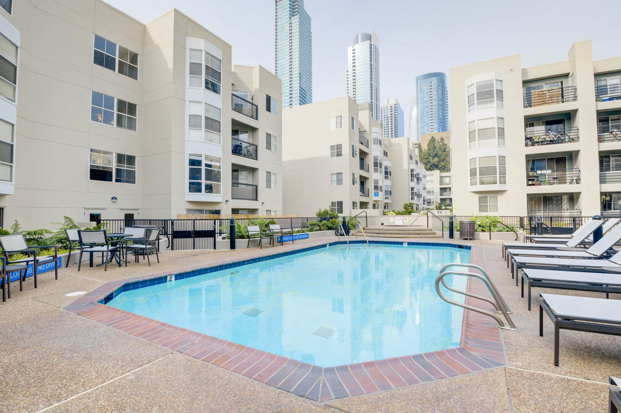 The pool in Bayside Village in San Francisco.