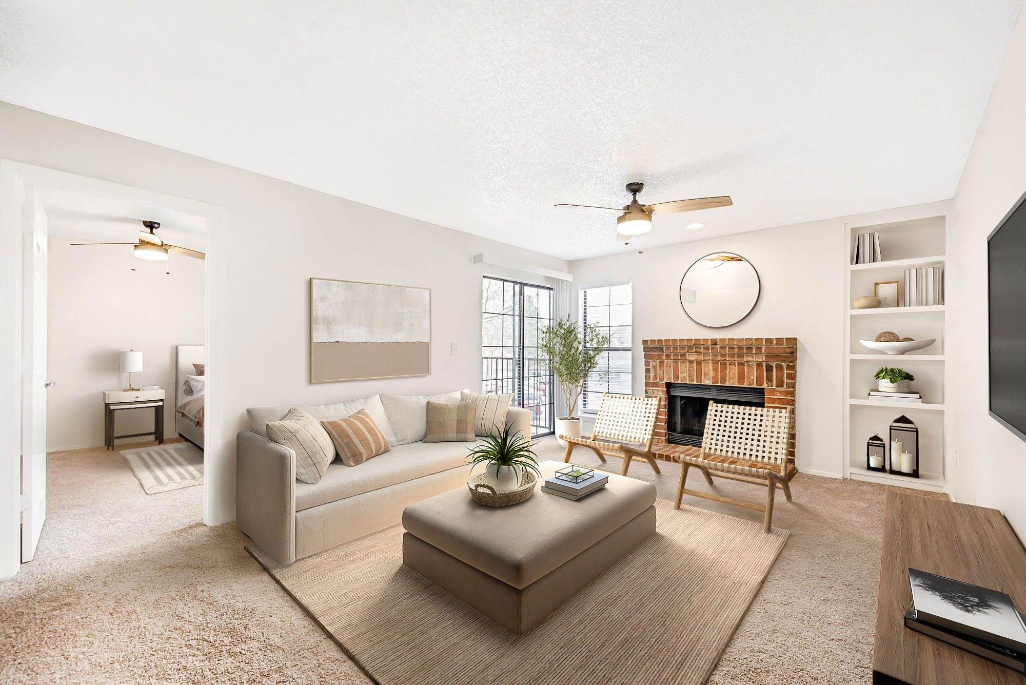 A living space at Canyon Chase apartments in Westminster, CO.