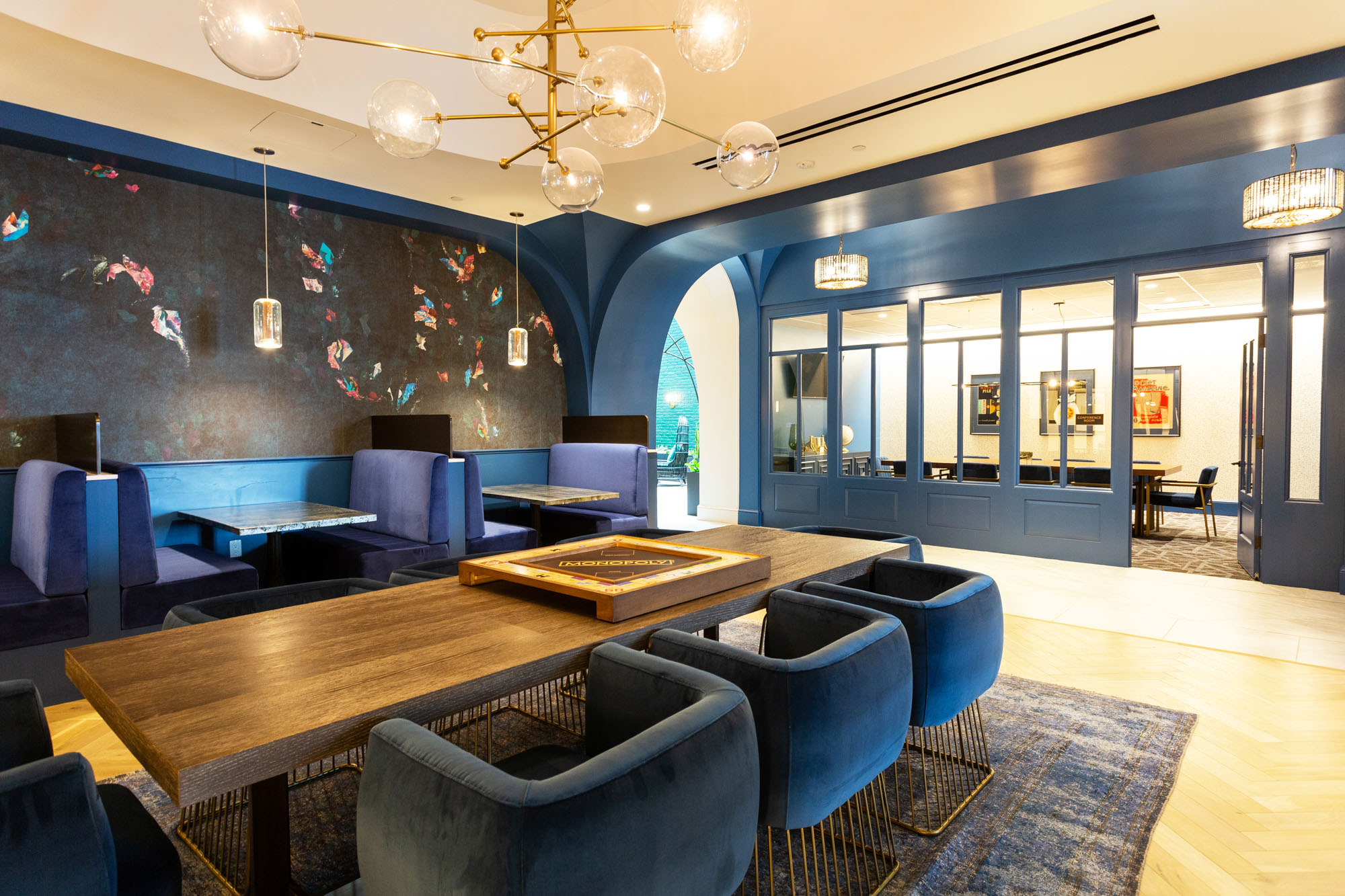 Coworking space at Estate apartments in Washington DC's Navy Yard.