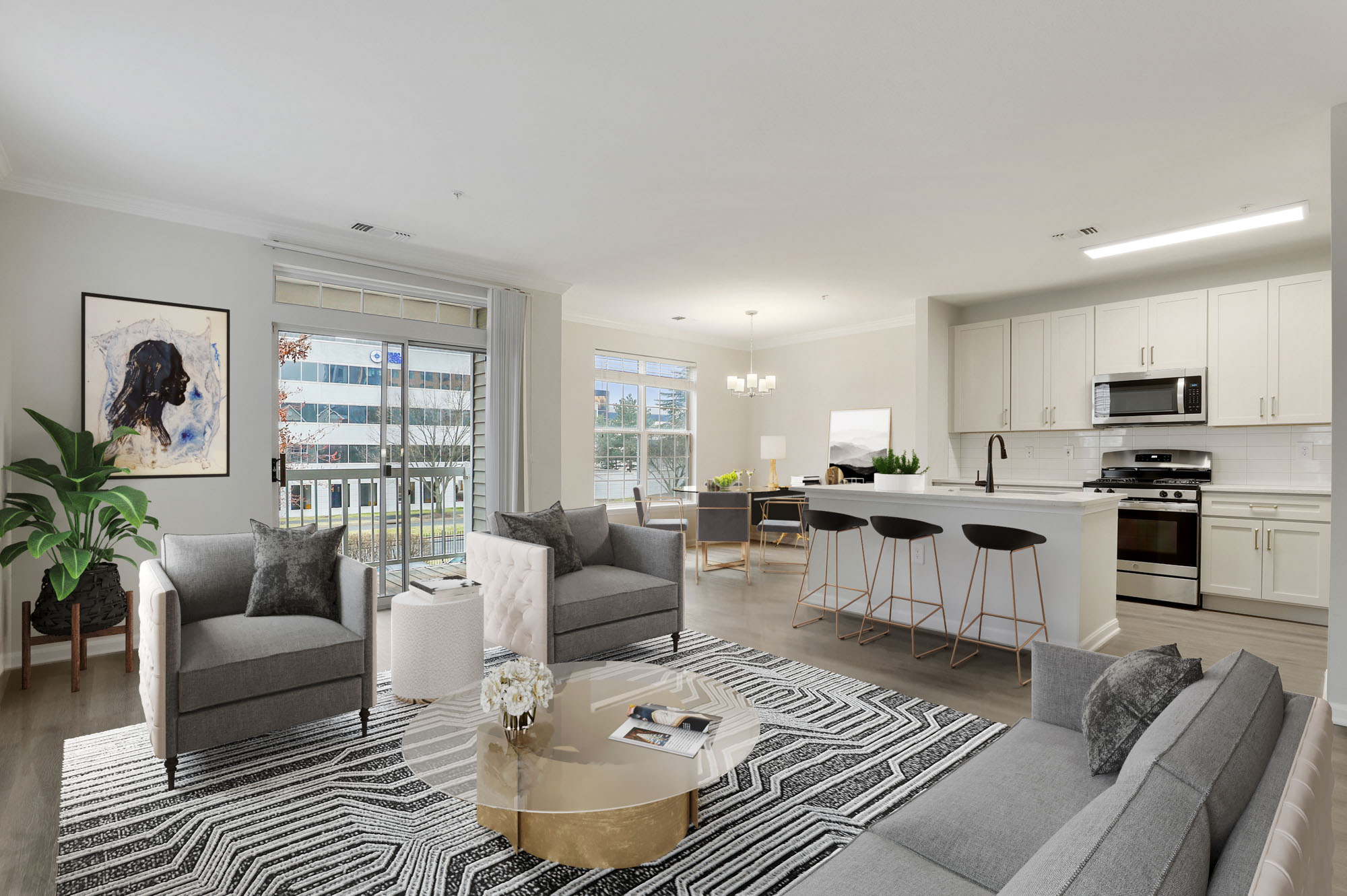 Living area at Cameron Court in Washington, DC