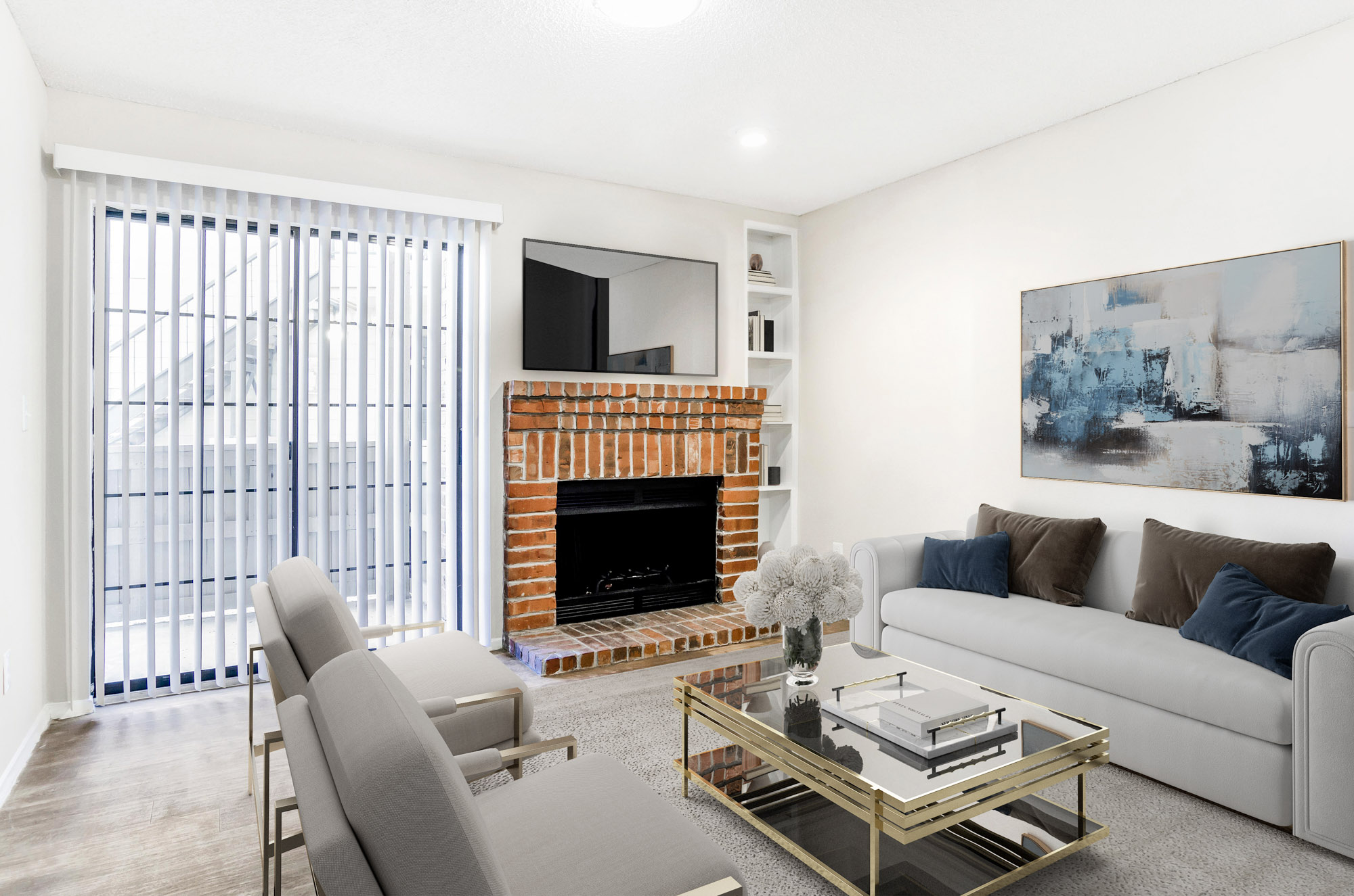 A living space at Canyon Chase apartments in Westminster, CO.