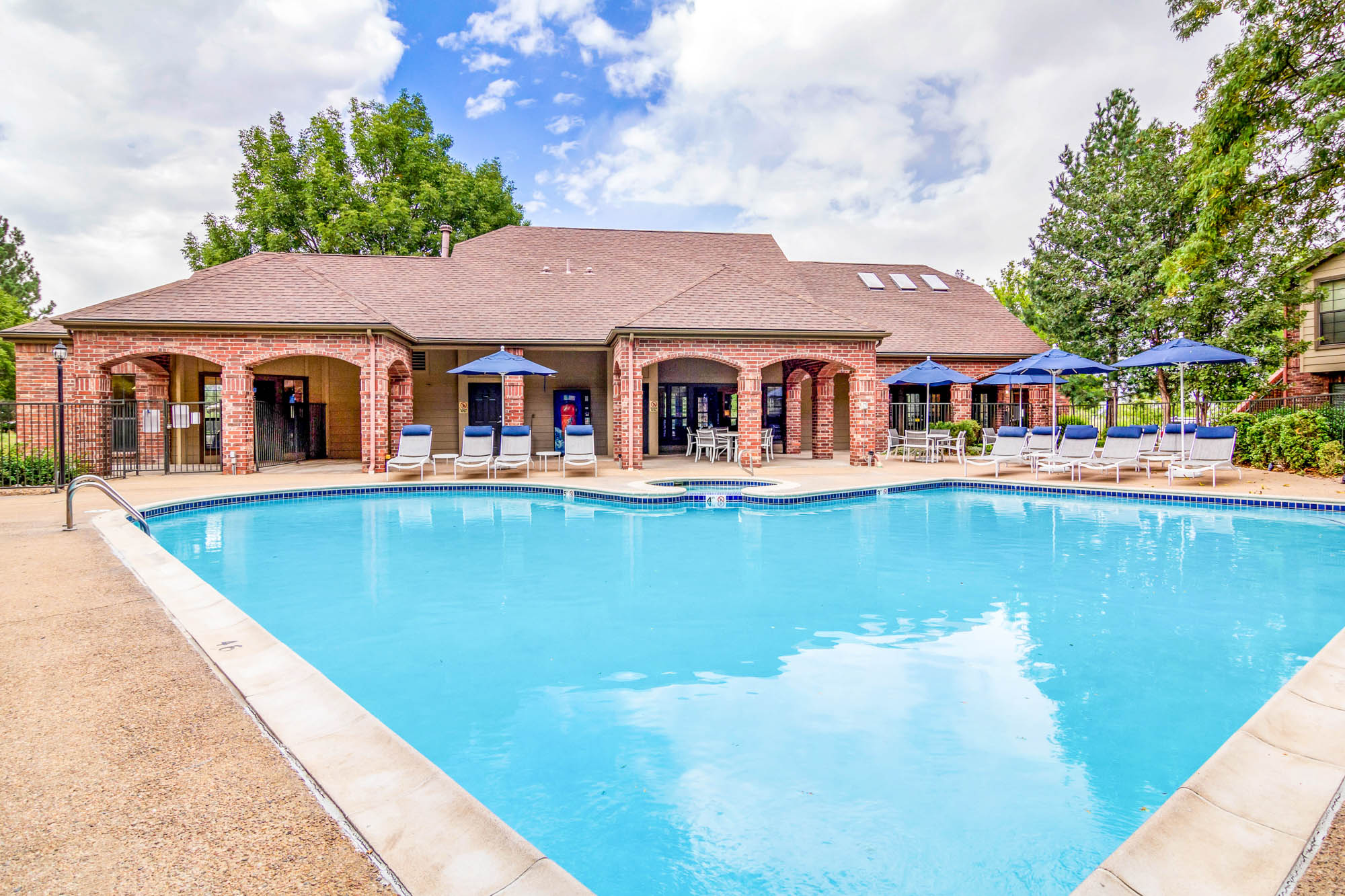The pool at Canyon Chase apartments in Westminster, CO.