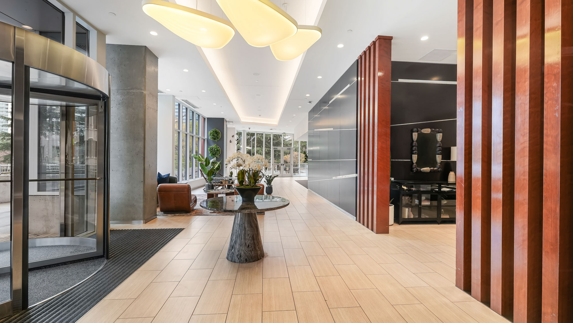 The lobby at Cielo apartments in downtown Seattle.
