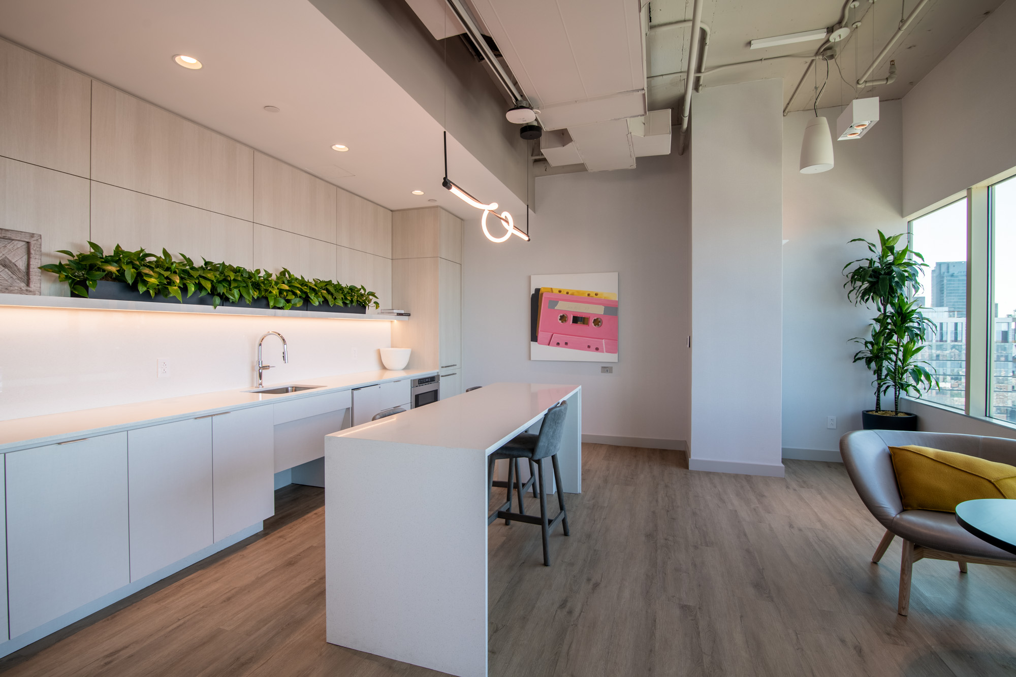 A common area at The Olivia in Manhattan, NYC.