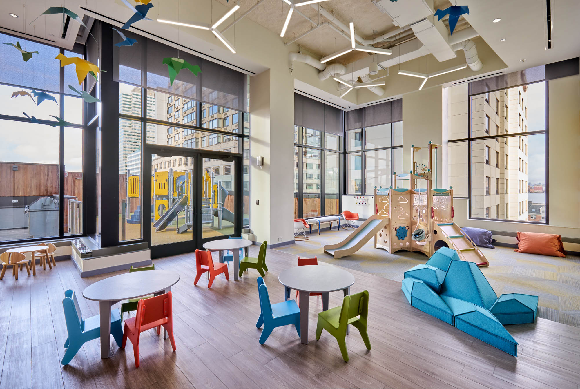 The daycare center at VYV apartments in Jersey City, New Jersey.