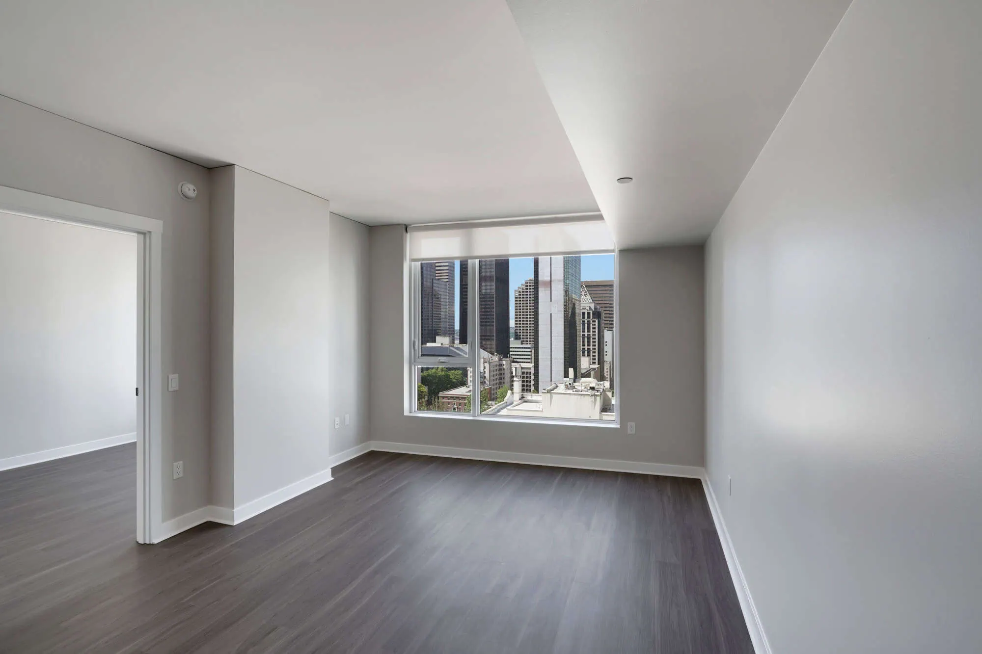 A living area in a Cielo luxury apartment in downtown Seattle.