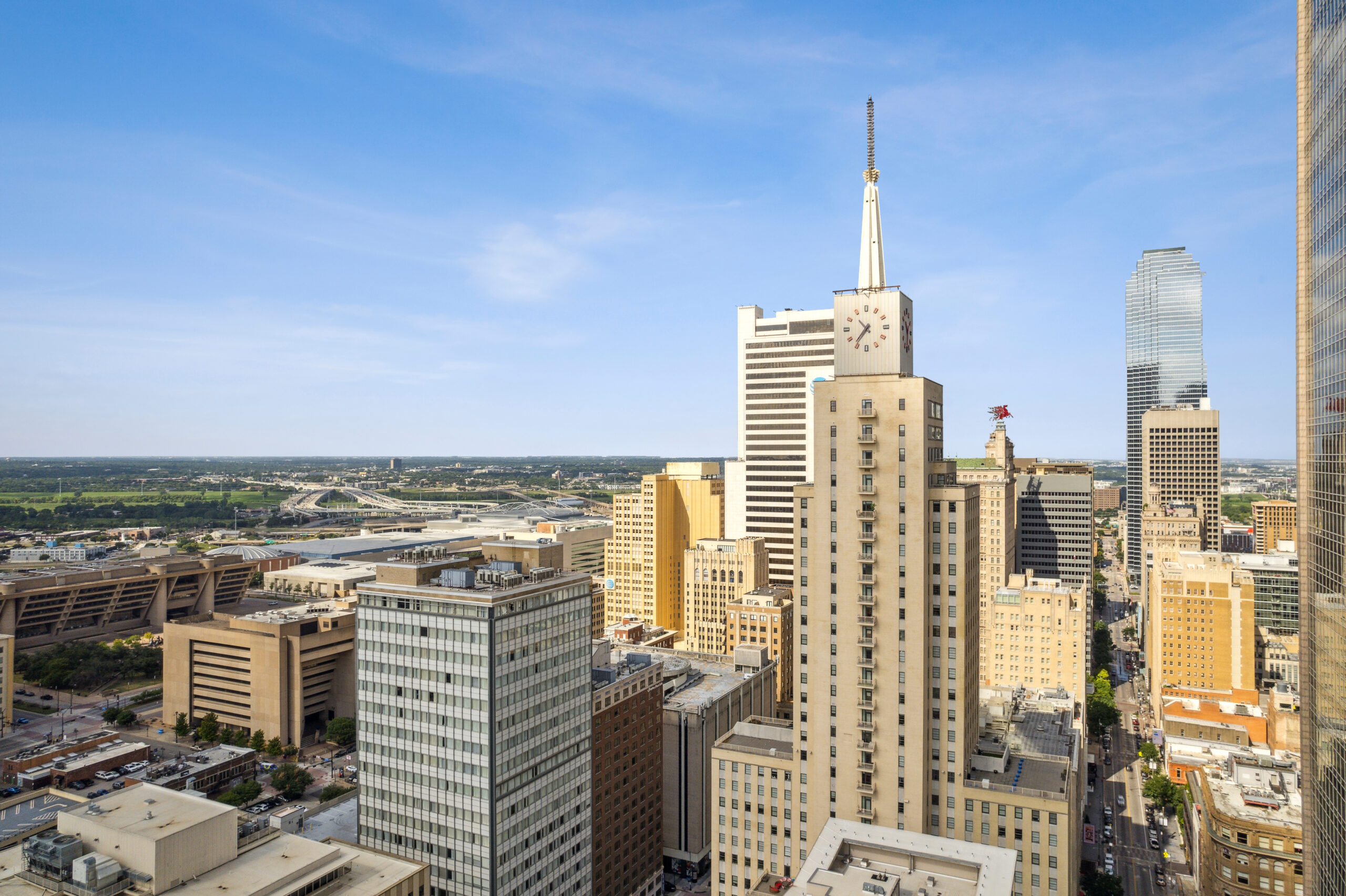 Drone view of Mercantile Place.