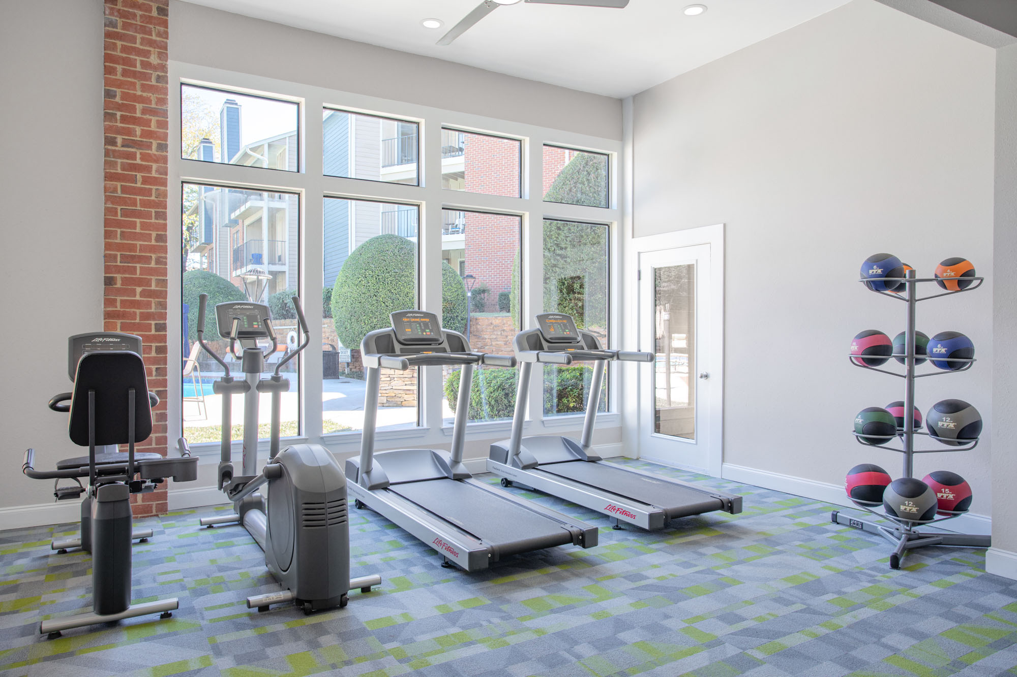 The fitness room at Beacon Hill apartments in Charlotte, NC.