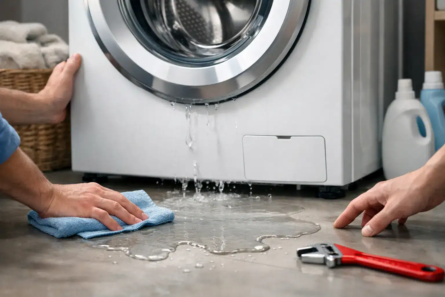 سبب تسرب الماء من الغسالة وكيف توقفه