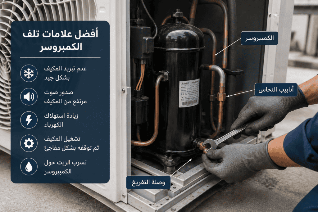 ما هي أفضل علامات عطل الكمبروسر؟