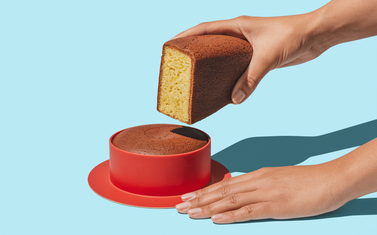 gâteau démoulé moule silicone rond facilement