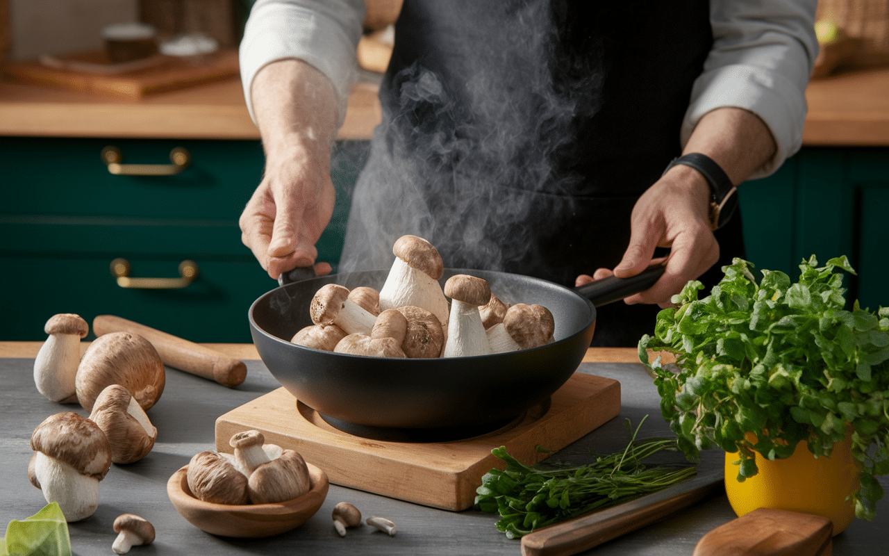 Cuisine pied de mouton poêle doré