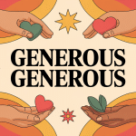 Illustration generous generous mains offrant objets colorés