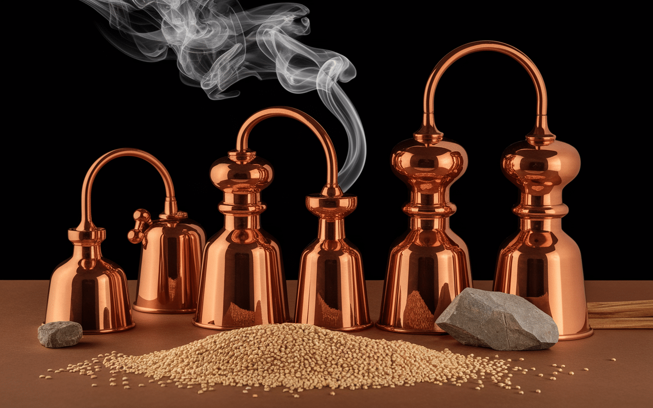 Alambic et cereales pour nikka coffey grain whisky