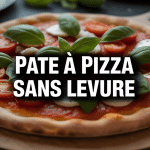 Pizza maison pâte a pizza sans levure dorée crispy basilic