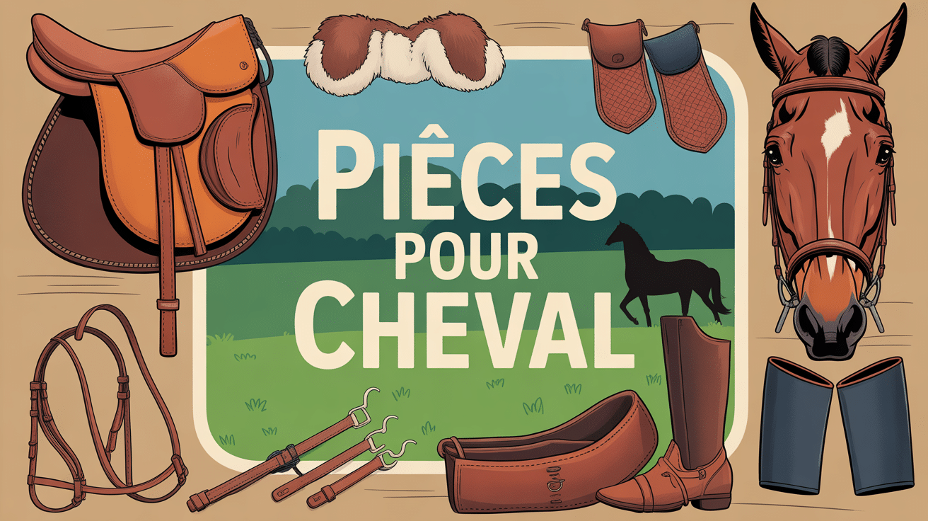 ensemble piece cheval sellerie sur bois