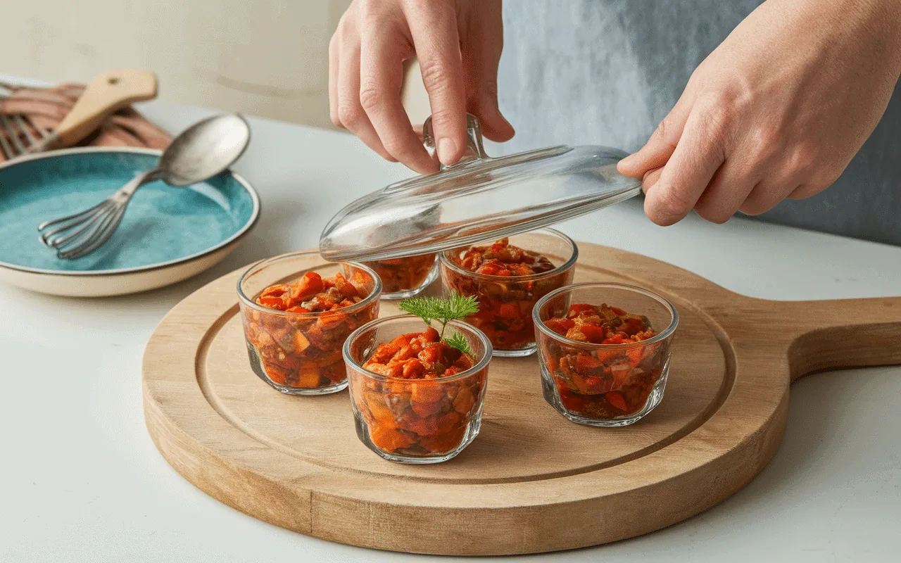 Étapes ratatouille en bocaux sans stérilisateur préparation cuisine