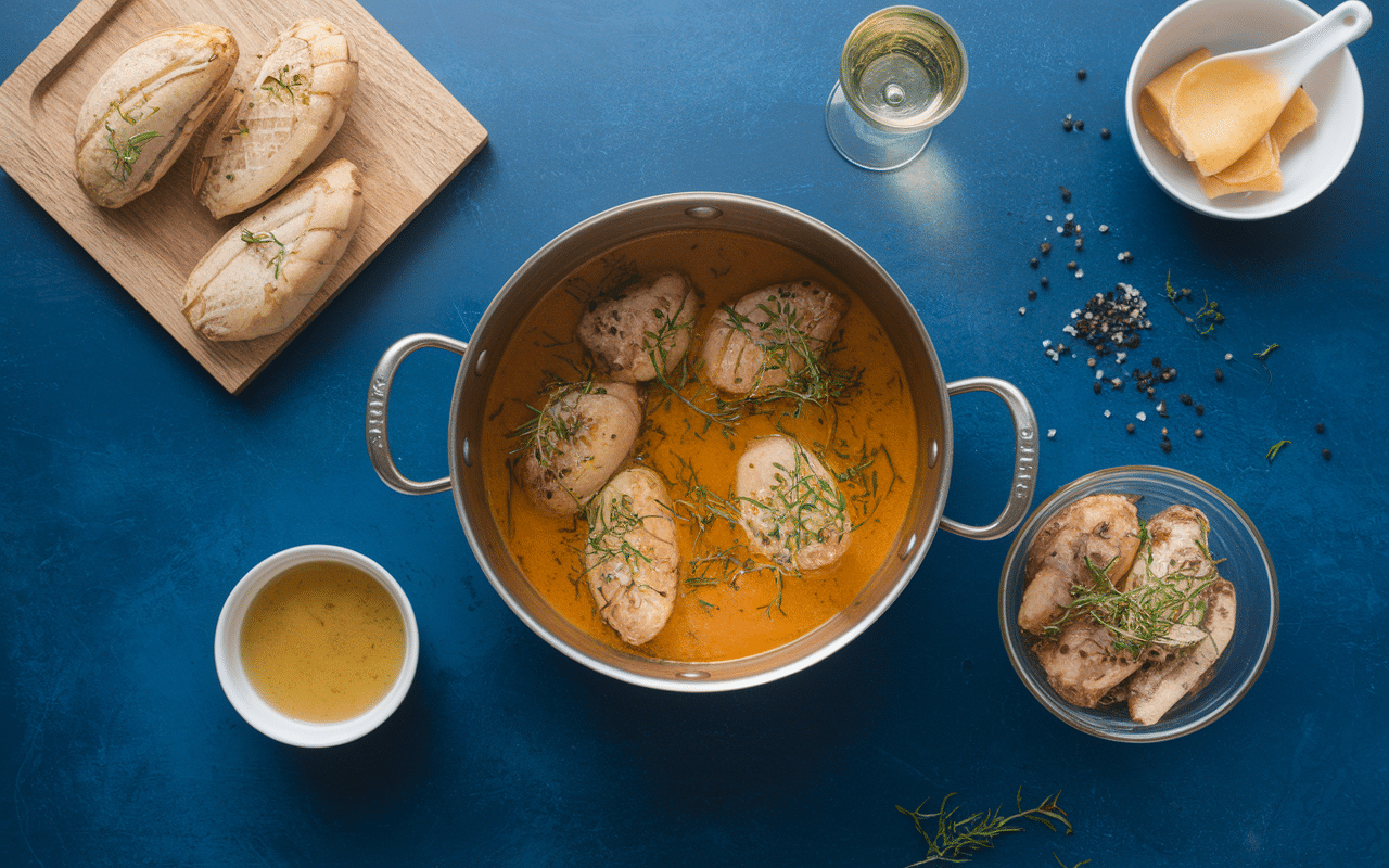 recette de sauce pour roti de veau préparation en casserole