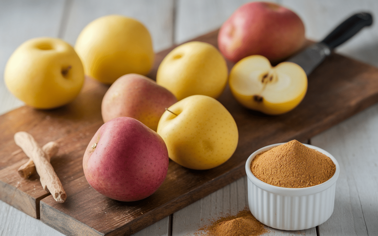 préparation pommes au four cannelle